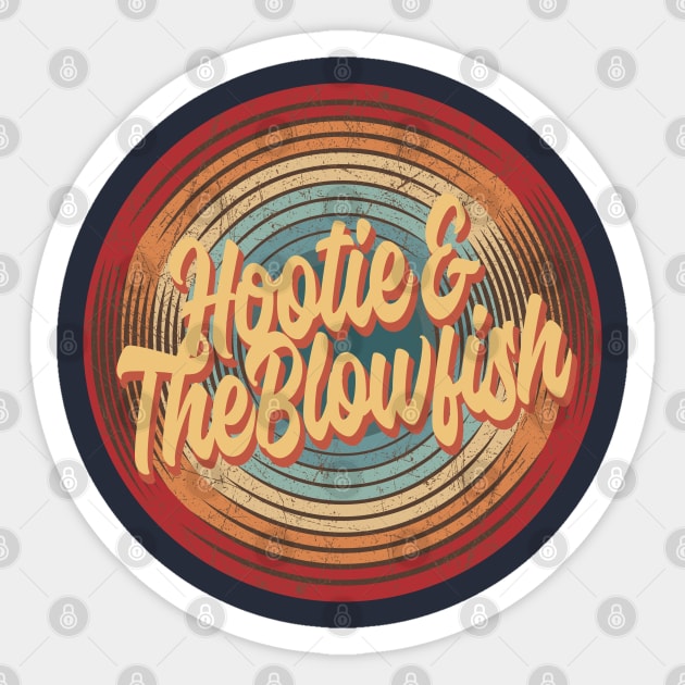 Hootie & The Blowfish Vintage Circle Sticker by musiconspiracy